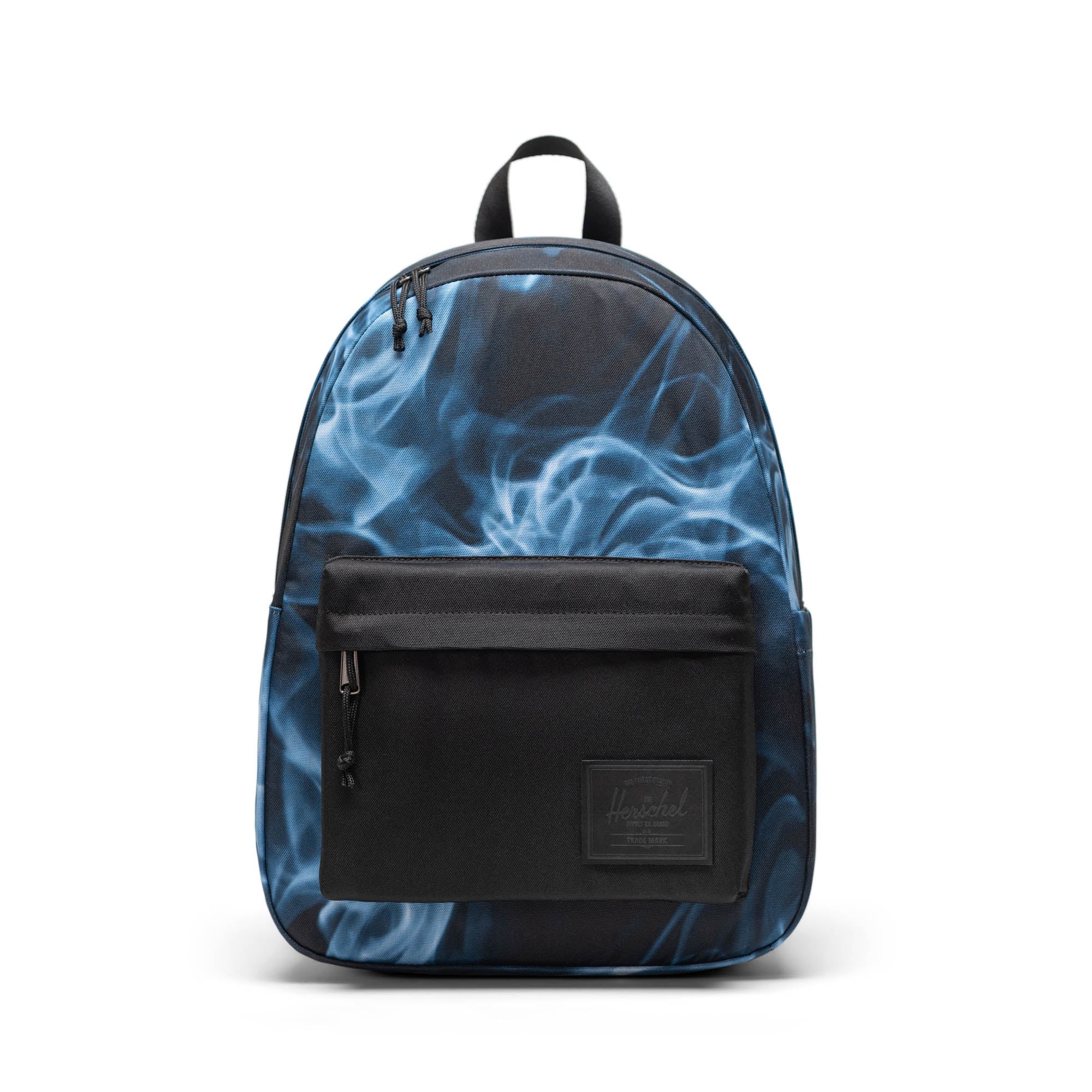 Siyahlı Mavi Alev Herschel Classic Su İtici Kumaş Sırt Çantası, 14" Laptop Uyumlu, 26 L